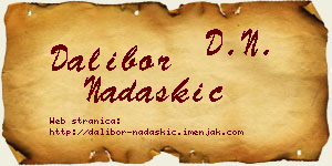 Dalibor Nadaškić vizit kartica